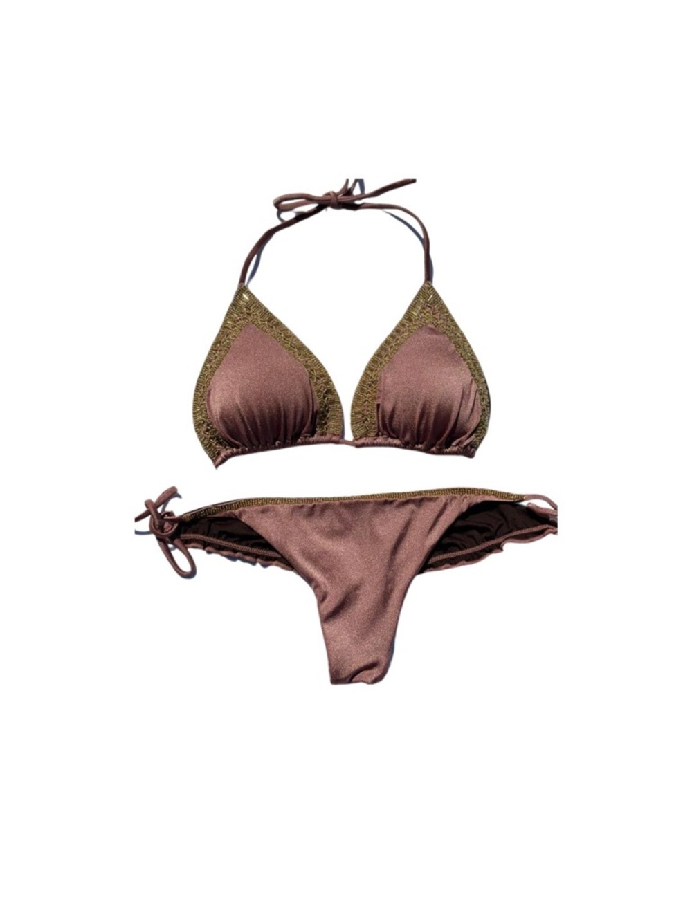 Triangle Bikini with Gold - Picture 2 of 5